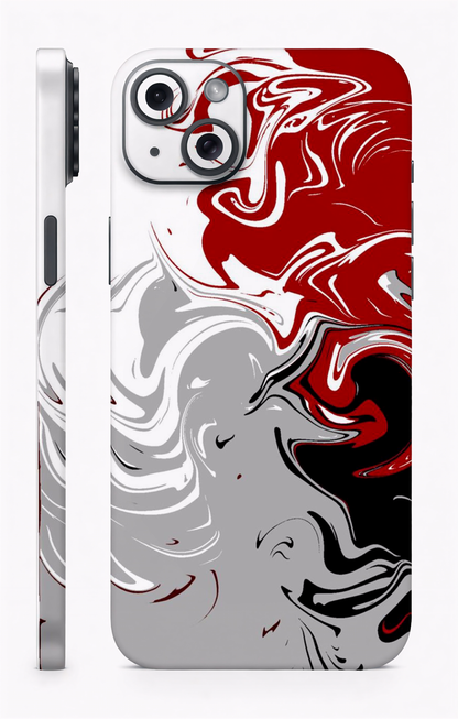 Whight Red Abstract Mobile Skin